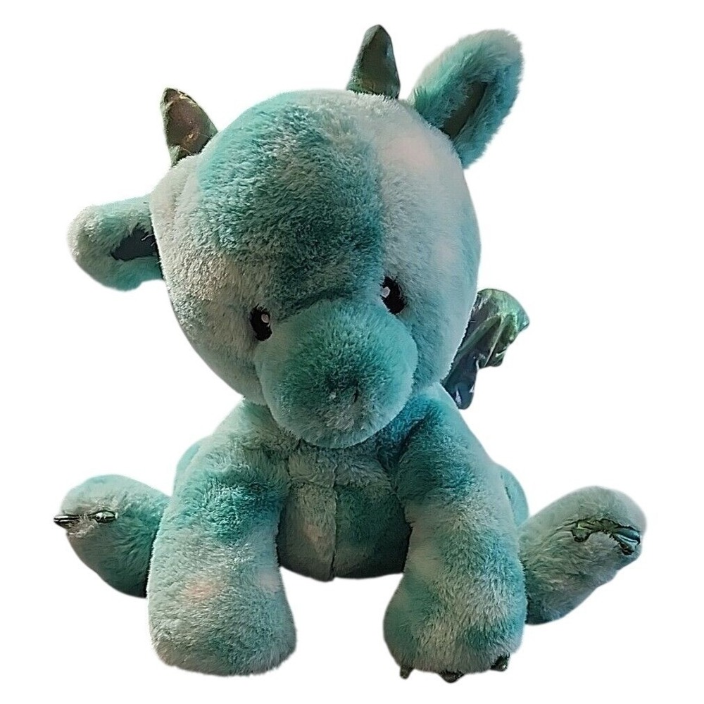 FAO SCHWARZ Dragon Lights Up & Growls Plush Toy Stuffed Animal Glows Blue 13" - Picture 1 of 8